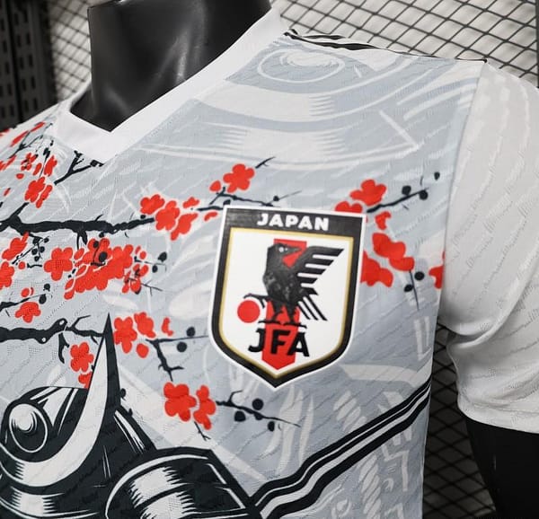 Player Version 2025 Japan White with Samurai & Cherry Blossom Jersey - Image 2