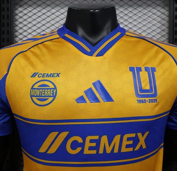 Player Version 25/26 Tigres UANL Home Yellow with Blue Stripes Jersey - Image 2