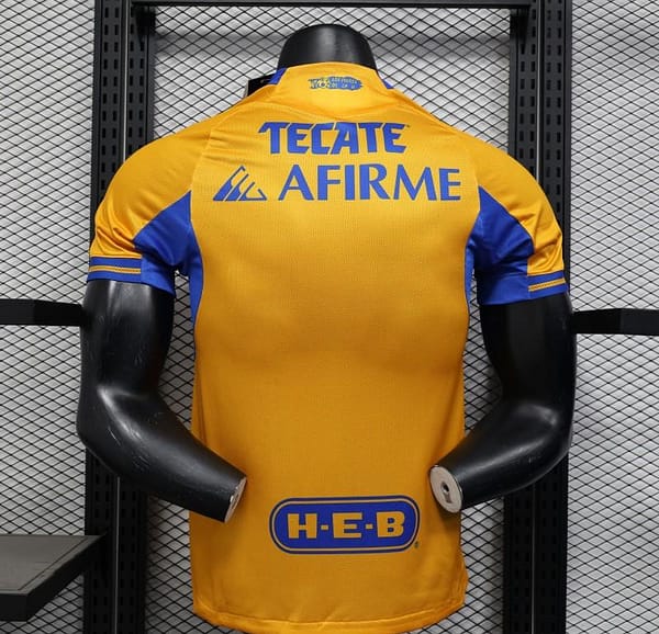 Player Version 25/26 Tigres UANL Home Yellow with Blue Stripes Jersey - Image 4