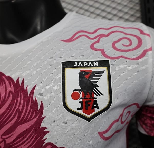 Player Version 2025 Japan National Team White with Pink Dragon Design Jersey - Image 2