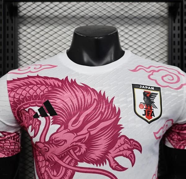 Player Version 2025 Japan National Team White with Pink Dragon Design Jersey - Image 3