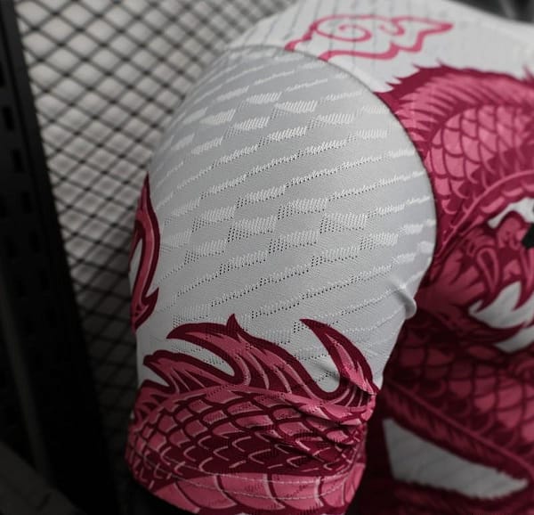 Player Version 2025 Japan National Team White with Pink Dragon Design Jersey - Image 7