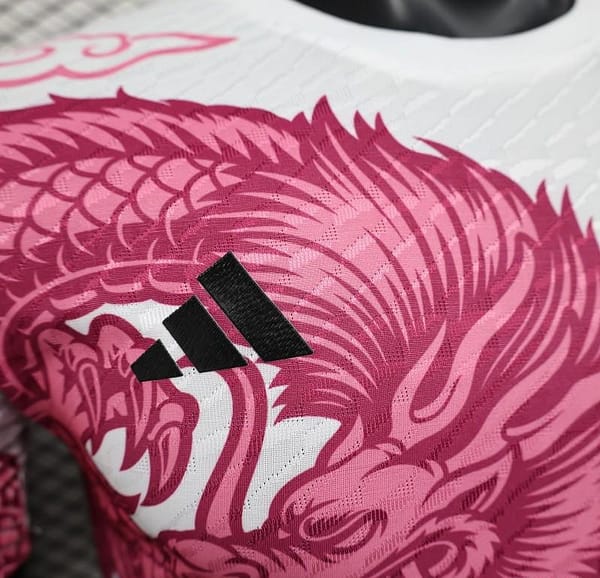 Player Version 2025 Japan National Team White with Pink Dragon Design Jersey - Image 9