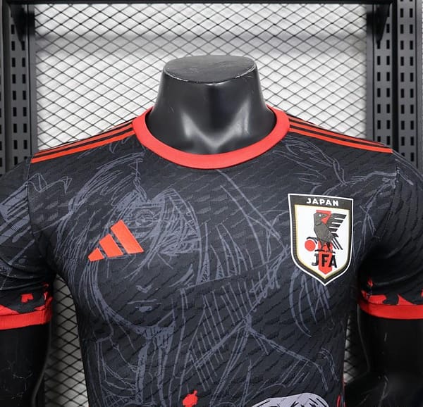 Player Version 2025 Japan National Team Black with Anime Character Design Jersey - Image 3