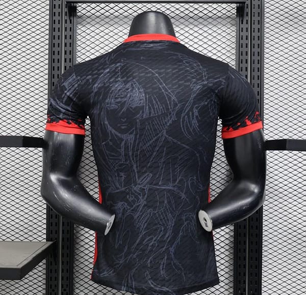 Player Version 2025 Japan National Team Black with Anime Character Design Jersey - Image 4