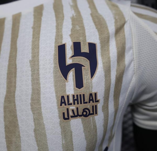 Player Version 25/26 Al Hilal White with Gold Stripes Jersey - Image 2