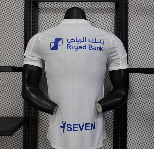 Player Version 25/26 Al-Hilal Away White with Blue Details and SAVVY Games Group Sponsor Jersey - Image 7