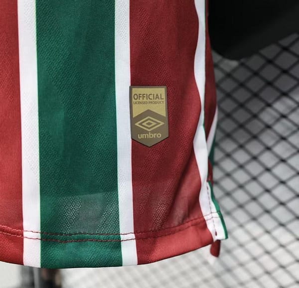 Player Version 25/26 Fluminense Green and Burgundy Vertical Striped with White Trim Jersey - Image 6