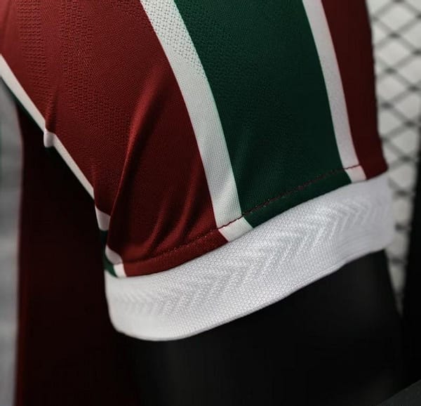 Player Version 25/26 Fluminense Green and Burgundy Vertical Striped with White Trim Jersey - Image 7