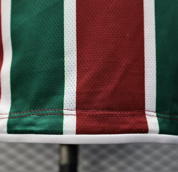 Player Version 25/26 Fluminense Green and Burgundy Vertical Striped with White Trim Jersey - Image 9