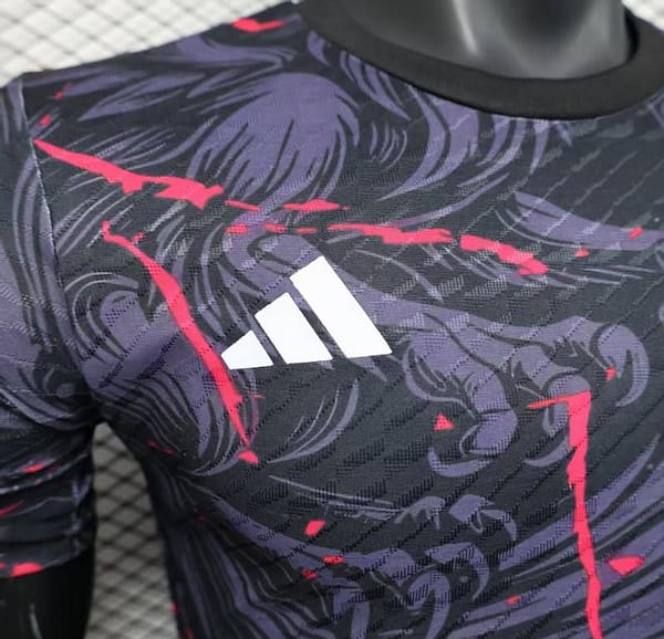 Player Version 2025 Japan Dark Navy with Rising Phoenix Design and Red Gradient Splash Pattern Jersey - Image 8