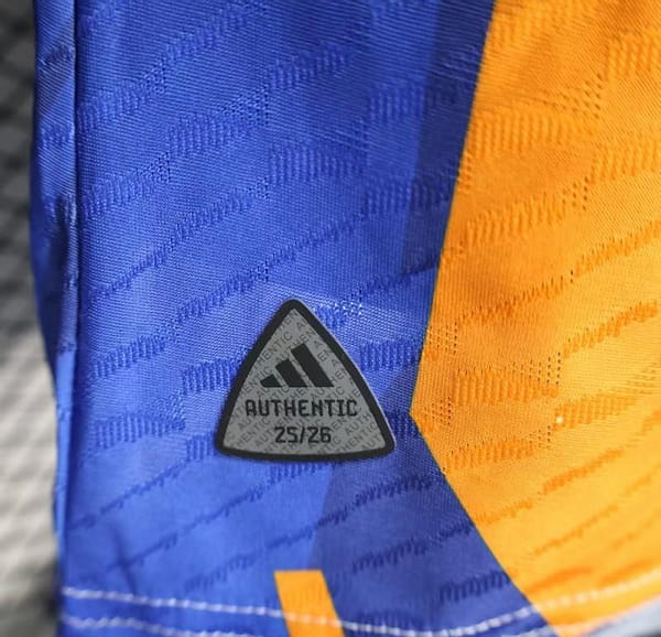 Player Version 25/26 Real Madrid Limited Edition Blue Orange Abstract Pattern Jersey - Image 5