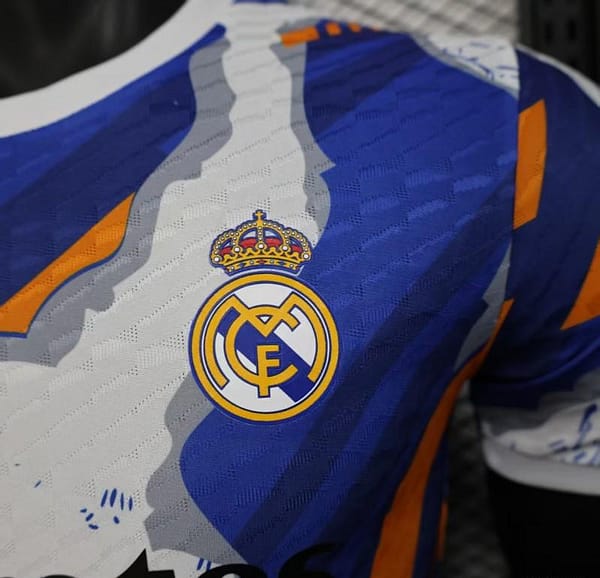 Player Version 25/26 Real Madrid Limited Edition Blue Orange Abstract Pattern Jersey - Image 7