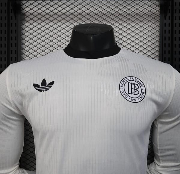 Player Version 2025 Germany Home Long Sleeve 125Th Anniversary Jersey - Image 3