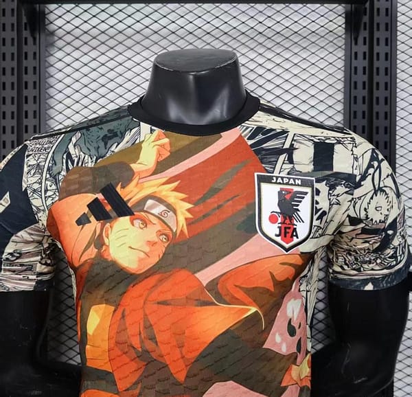 Player Version 2025 Japan White with Naruto Anime Character Graphic Jersey - Image 2