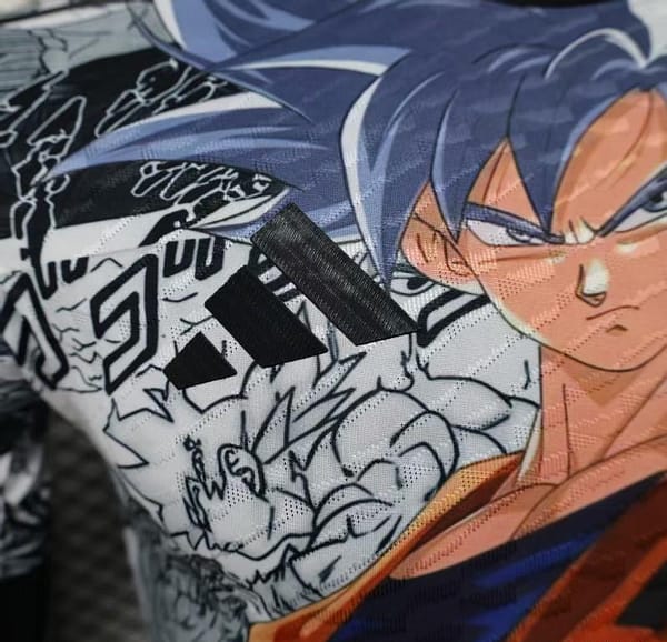 Player Version 2025 Japan White with Dragon Ball Goku Graphic Jersey - Image 7