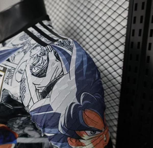 Player Version 2025 Japan White with Dragon Ball Goku Graphic Jersey - Image 8