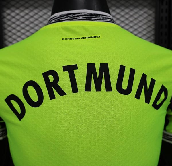 Player Version Borussia Dortmund 25/26 Neon Green Home Jersey with 1&1 Sponsor - Image 4