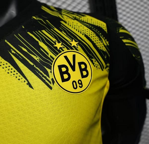 Player Version 25/26 Borussia Dortmund Home Yellow with Black Brush Stroke Jersey - Image 2