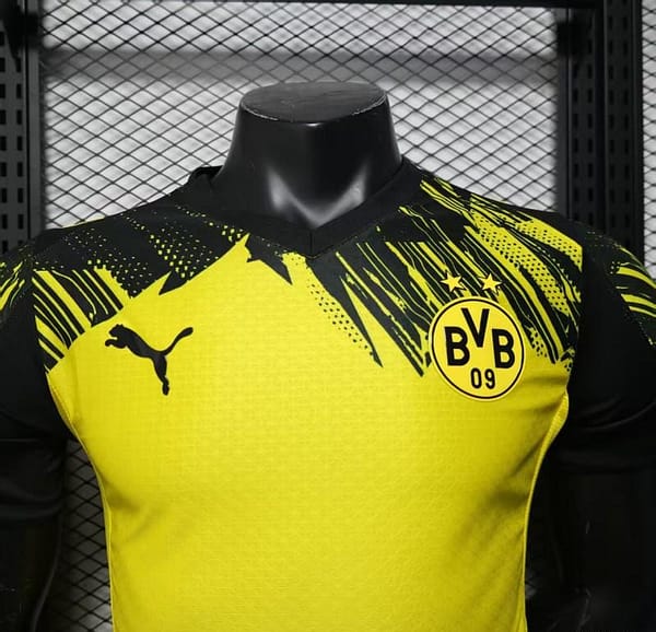 Player Version 25/26 Borussia Dortmund Home Yellow with Black Brush Stroke Jersey - Image 3