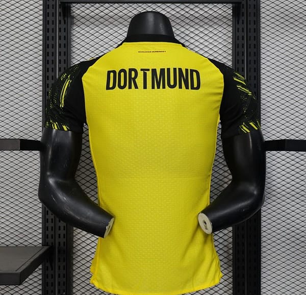 Player Version 25/26 Borussia Dortmund Home Yellow with Black Brush Stroke Jersey - Image 6