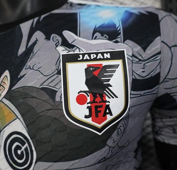 Player Version 2025 Japan National Team Dragon Ball Z Vegeta Grey with Anime Graphic Jersey - Image 2