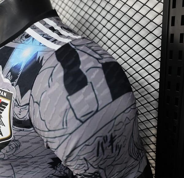 Player Version 2025 Japan National Team Dragon Ball Z Vegeta Grey with Anime Graphic Jersey - Image 9