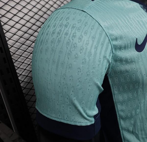 Player Version 25/26 Barcelona Blue 125Th Anniversary Mint Green Jersey with Navy Blue Stripe and Spotify Sponsor - Image 8