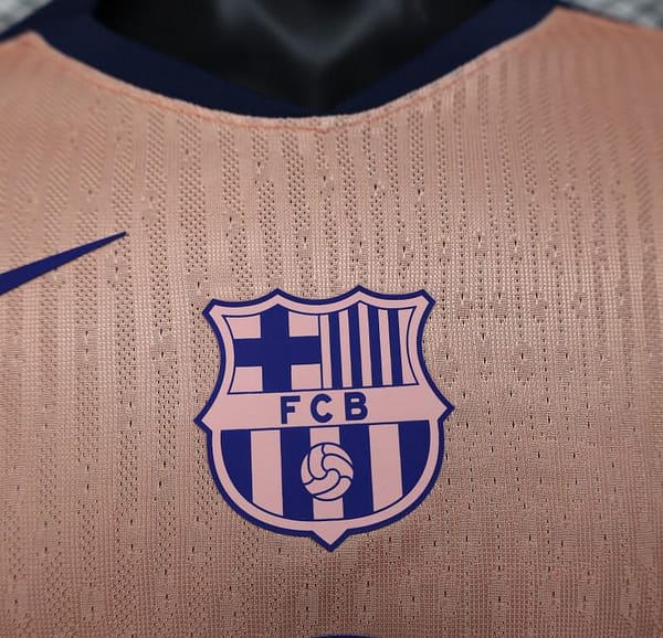 Player Version 25/26 FC Barcelona Pink 125Th Anniversary Jersey with Spotify Sponsor and Navy Blue Accents - Image 2