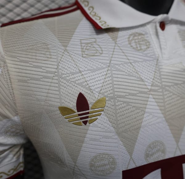 25/26 Player Version Bayern Munich White Diamond Pattern POLO Special Jersey - Image 7