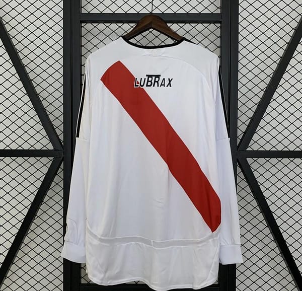 06/07 Retro Long Sleeve River Plate Home Jersey - Image 4