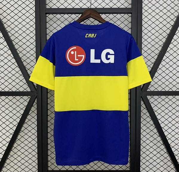 11/12 Retro Boca Juniors Home Jersey - Image 4