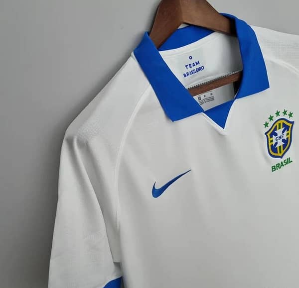 Retro 2019 Brazil Away White Jersey - Image 5