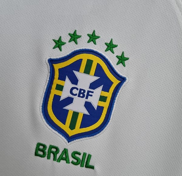 Retro 2019 Brazil Away White Jersey - Image 7
