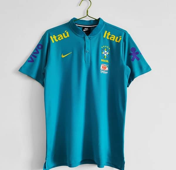 Retro 2021 Brazil Blue Training POLO Shirt