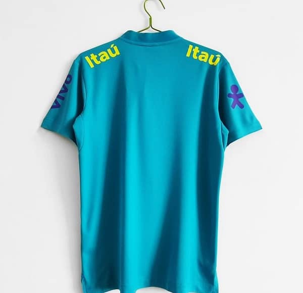 Retro 2021 Brazil Blue Training POLO Shirt - Image 13