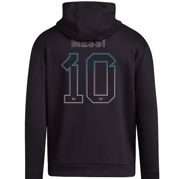 2023 Inter Miami Messi x adidas Name & Number Fleece Pullover Hoodie - Image 2