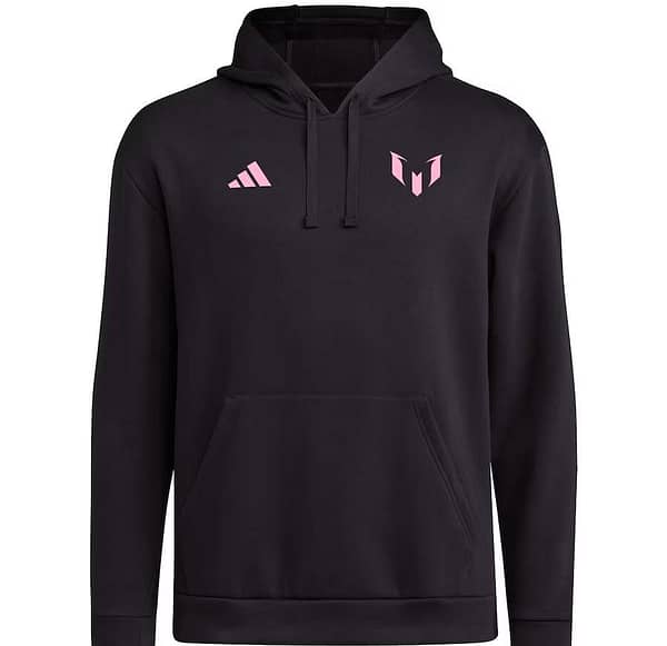 2023 Inter Miami Messi x adidas Name & Number Fleece Pullover Hoodie - Image 3