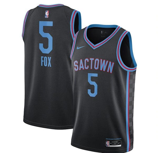 City Edition Club Team Jersey - Black - De'Aaron Fox - Youth - 2020