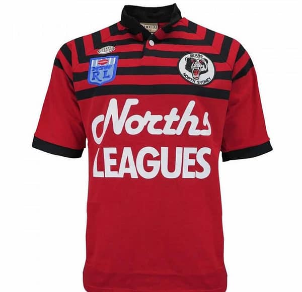 North Sydney Bears 1991 Mens Retro Rugby Jersey