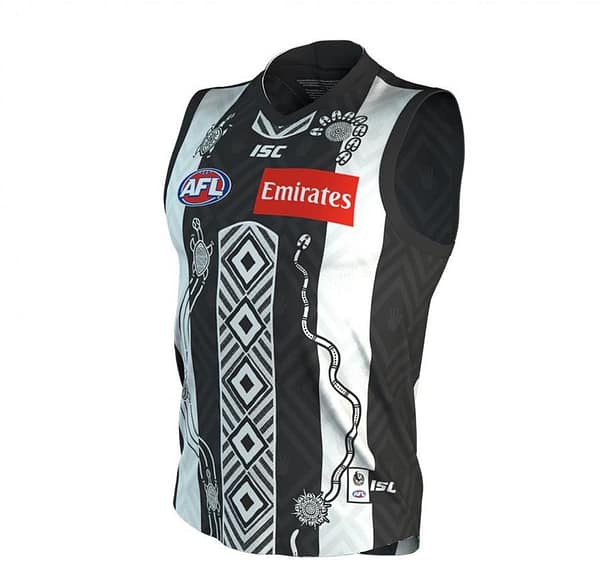 Collingwood Magpies 2020 Men's Indigenous Football Guernsey - Image 3