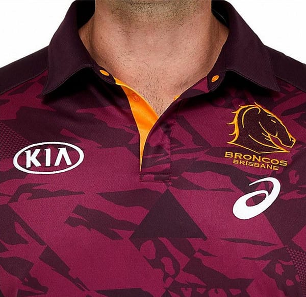 Brisbane Broncos 2021 Men's Training Rugby Polo - Image 5