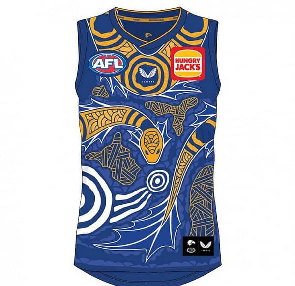 West Coast Eagles 2021 Men's Indigenous Football Guernsey