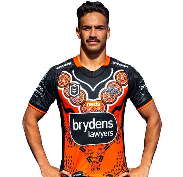 Wests Tigers 2021 Mens Indigenous Rugby Jersey - Image 3