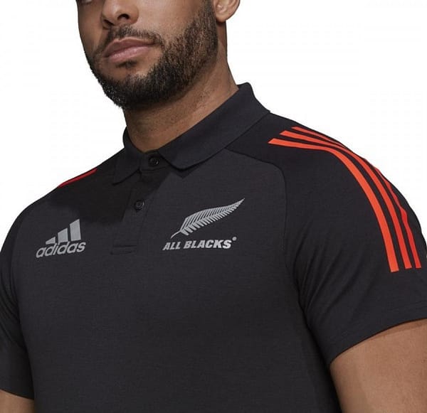 All Blacks 2021 Men's Primeblue Black Polo - Image 5