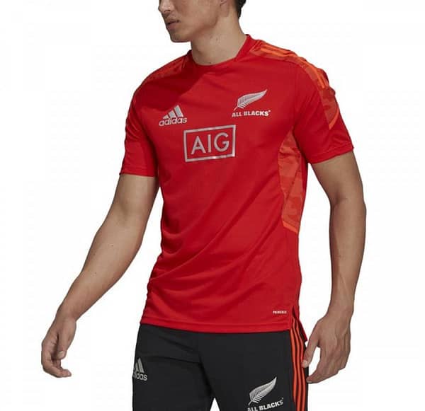 All Blacks 2021 Men's Performance Primeblue Red Jersey - Image 3