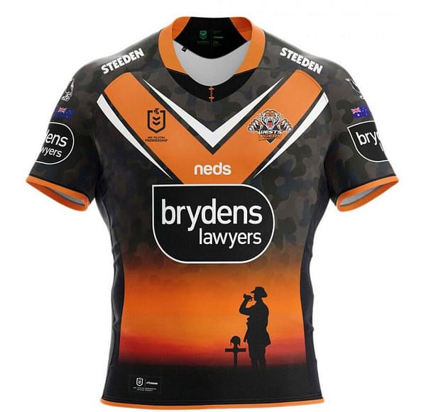 Wests Tigers 2021 Mens ANZAC Rugby Jersey