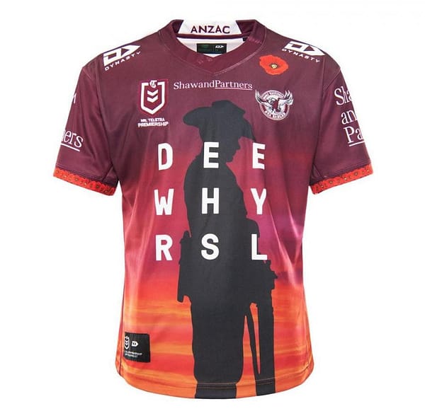 Manly Warringah Sea Eagles 2021 Mens Anzac Rugby Jersey