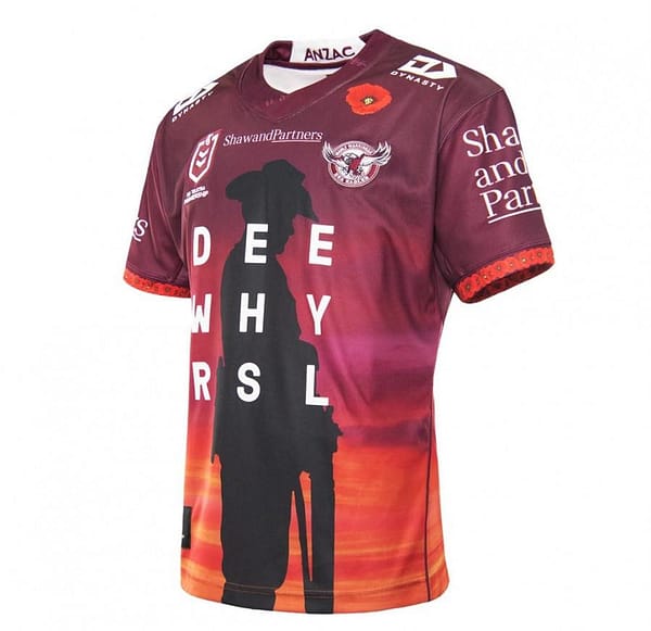 Manly Warringah Sea Eagles 2021 Mens Anzac Rugby Jersey - Image 3