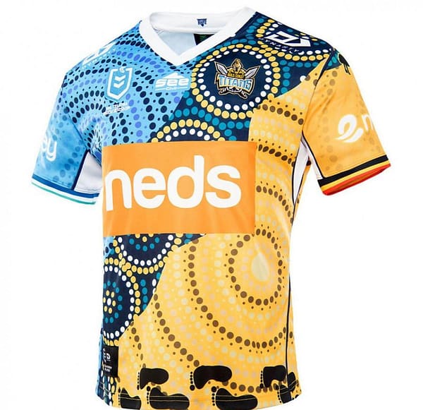 Gold Coast Titans 2021 Mens Indigenous Rugby Jersey - Image 4